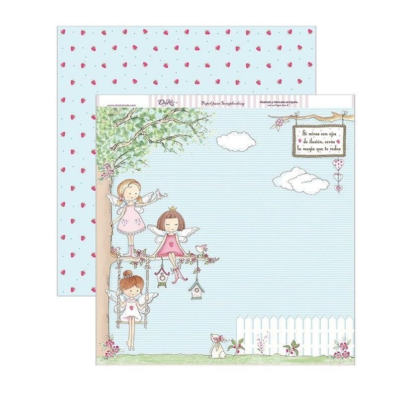 Hadas en árbol. Niña. Cumpleaños. Dayka