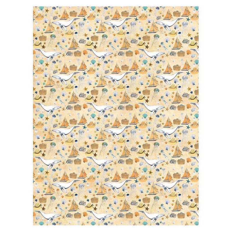 766. Ballena, medusas y barcos. Decopatch