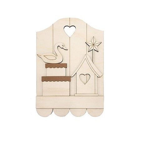 tabla kit cisne , cajita. 39 x 27 cm