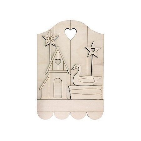 tabla kit cisne, casita. 39 x 27 cm