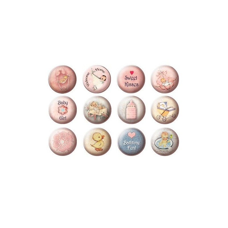 Fabscraps. Colección Vintage Baby.  ST43005. Pegatinas