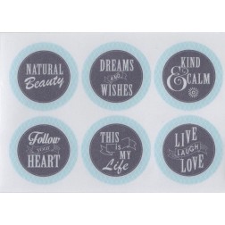 Fabscraps. Tranquil circular.  ST75 002. Pegatinas