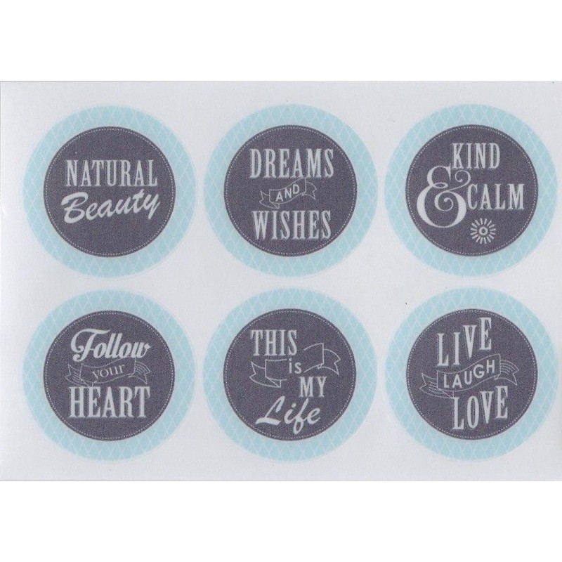 Fabscraps. Tranquil circular.  ST75 002. Pegatinas