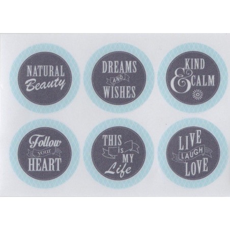 Fabscraps. Tranquil circular.  ST75 002. Pegatinas