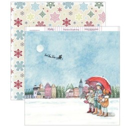 Niños con paraguas. Navidad. Dayka