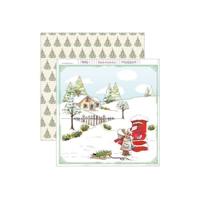 Niña echando carta al buzón. Navidad. Dayka