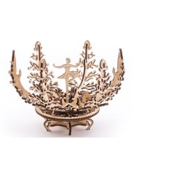 Flor mecánica Ugears de madera para montar, con movimiento