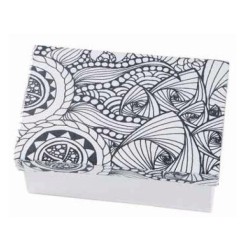 Doodle Art: Arte abstracto Caja rectangular grande