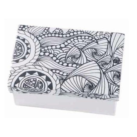 Doodle Art: Arte abstracto Caja rectangular grande