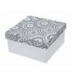 Doodle Art: círculos Caja cuadrada grande