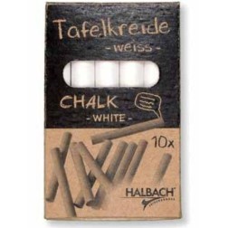 Tizas blancas. 10 uds