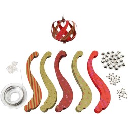 kit construir 12 bola navideña. Papel