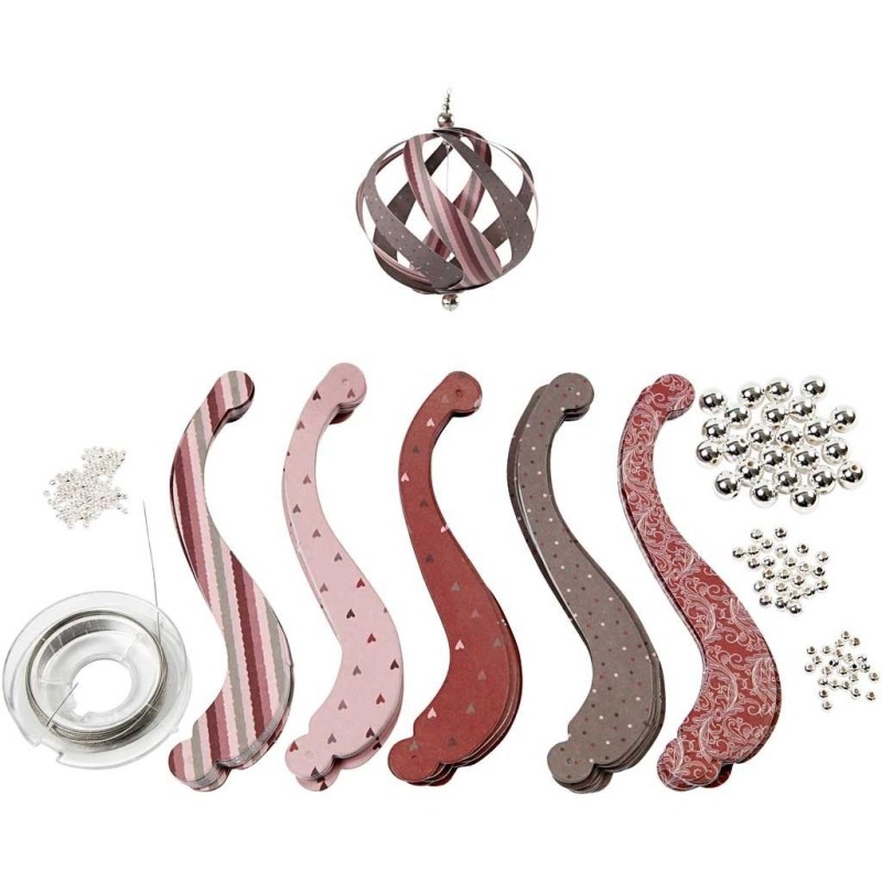 kit construir 12 bolas navidad. Papel