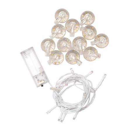 Luces LED 12 con bombillas doradas