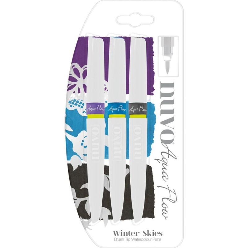 Rotuladores acuarelables Aqua Flow. Winter Skies. Nuvo. Tonic. 891N