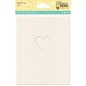 Pack de 6 tarjetas con un troquelado de corazón y 6 sobres