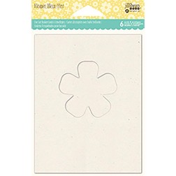 Pack de 6 tarjetas con un troquelado de flor y 6 sobres | L'aura Bella