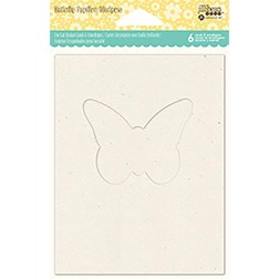 6 tarjetas con troquelado de mariposa  y sobres | L'aura Bella