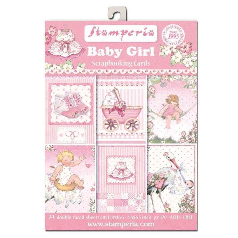 Scrapbooking. Baby Girl. Tarjetas SBBPC05 Stampería | L´AURA BELLA