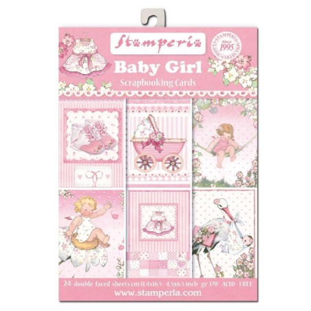 Scrapbooking. Baby Girl. Tarjetas SBBPC05 Stampería | L´AURA BELLA