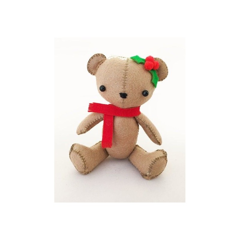 Kit de fieltro: oso navideño