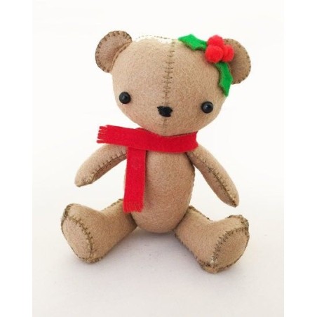 Kit de fieltro: oso navideño