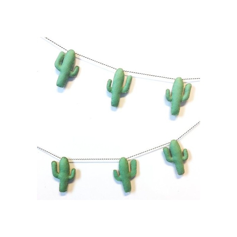 Kit de fieltro: guirnalda cactus
