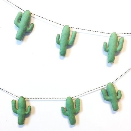 Kit de fieltro: guirnalda cactus