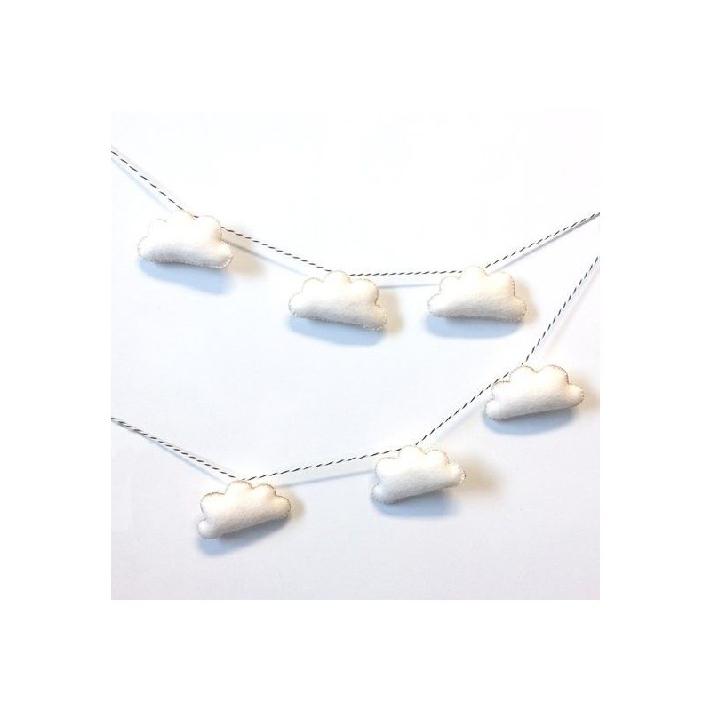 Kit de fieltro: guirnalda nubes