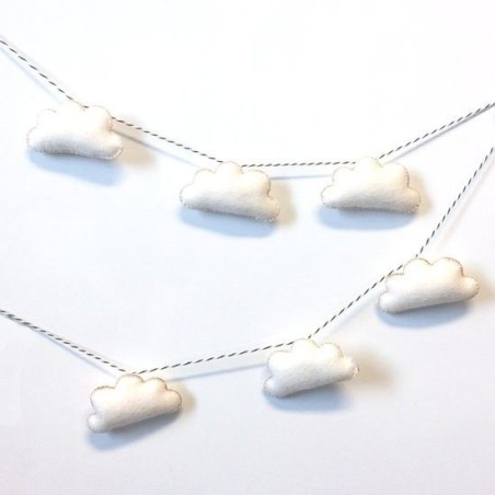 Kit de fieltro: guirnalda nubes