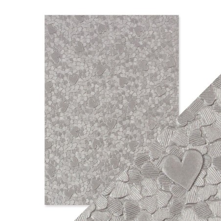 CRAFT PERFECT - CASCADING HEARTS. Papel Scrapbooking A4