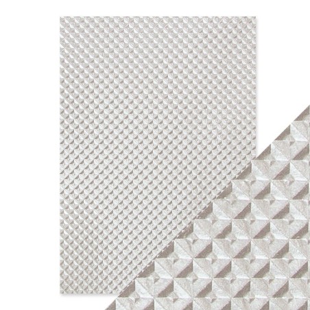 CRAFT PERFECT, SILVER CHEQUER. Papel Scrap A4 9814E | L'aura Bella