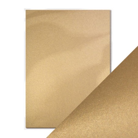 PEARLESCENT - MAJESTIC GOLD. Papel Scrapbooking A4