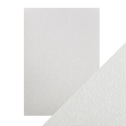 A4 LUXURY EMBOSSED CARD, PEARL DAMASK Papel Scrap 9822E | L'aura Bella