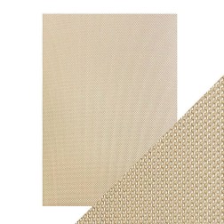 A4 LUXURY EMBOSSED CARD, GOLDEN MOSAIC. Papel Scrap  | L'aura Bella