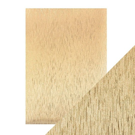 A4 LUXURY EMBOSSED CARD - GOLDEN SATIN. Papel Scrapbooking