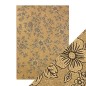 A4 LUXURY EMBOSSED CARD - UMBER ETCHING. Papel Scrapbooking