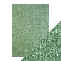 A4 LUXURY EMBOSSED CARD, EMERALD HESSIAN. Papel Scrap | L'aura Bella