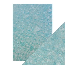 A4 LUXURY EMBOSSED CARD, POWDER BLUE LACE. Papel Scrap | L'aura Bella