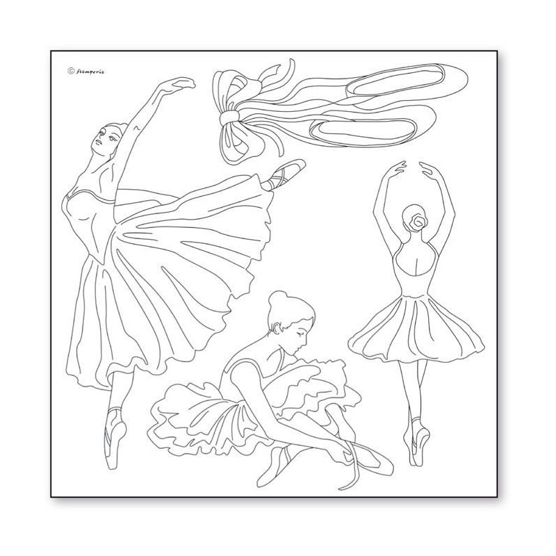 Dance. Siluetas en papel de arroz.