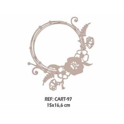Marco floral redondo
