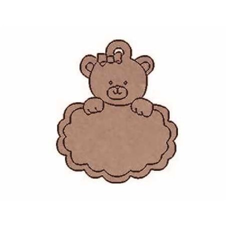 Osita cartel ondulado horizontal. Para colgar