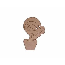 Chica con pelo a un lado. Botón