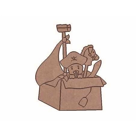 Pirata con caballo en caja