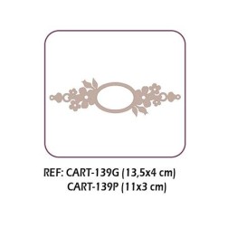 Ovalo con flores pequeño