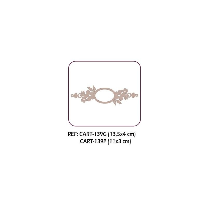 Ovalo con flores pequeño