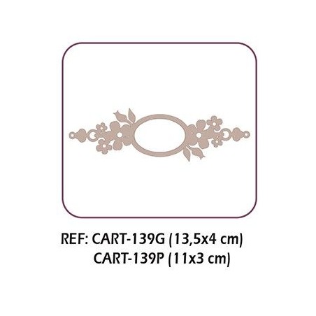 Ovalo con flores pequeño