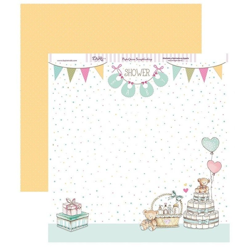 Papel Scrapbooking SCP-253 Baby shower | L'aura Bella