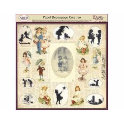 Papel decoupage. Niños vintage en color y en b/n | L'aura Bella