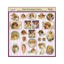 Papel decoupage. Angelitos | L'aura Bella
